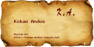 Kokas Andos névjegykártya